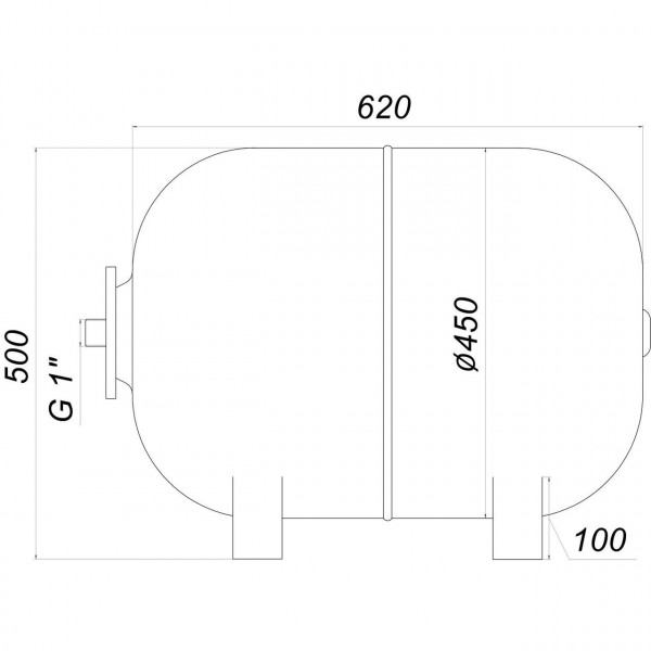 Гидроаккумулятор 80л ZILMET ultra-pro 10bar ГОРИЗОНТАЛЬНЫЙ (1100008005 ) (000001831)