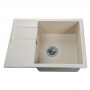 Гранітна мийка Globus Lux ONE слонова кiстка 650х500 (000021067)