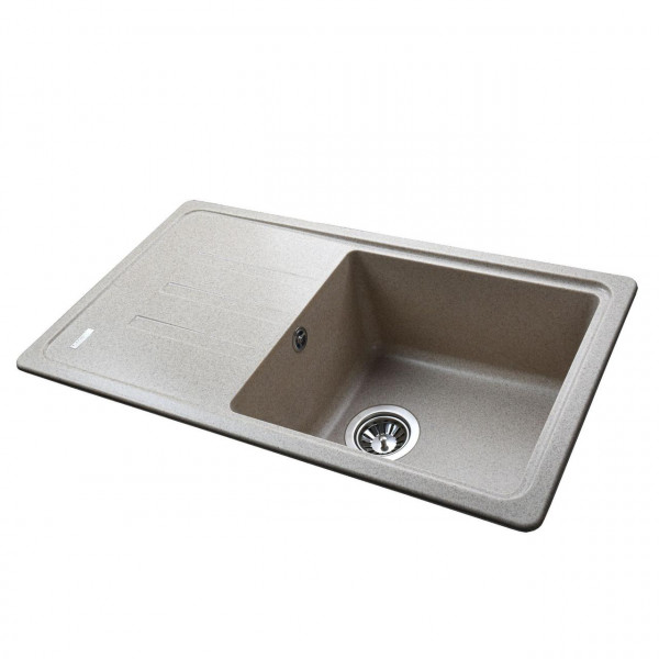 Гранітна мийка Globus Lux LUGANO мигдаль 780х435мм-А0008 (000021421)
