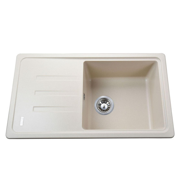 Гранітна мийка Globus Lux LUGANO слонова кiстка 780х435мм (000021511)