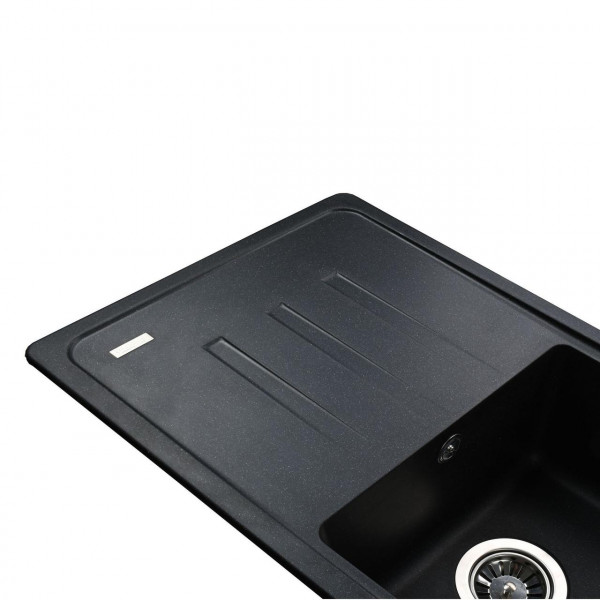 Гранітна мийка Globus Lux LUGANO чорний металiк 780х435мм-А0001 (000021513)