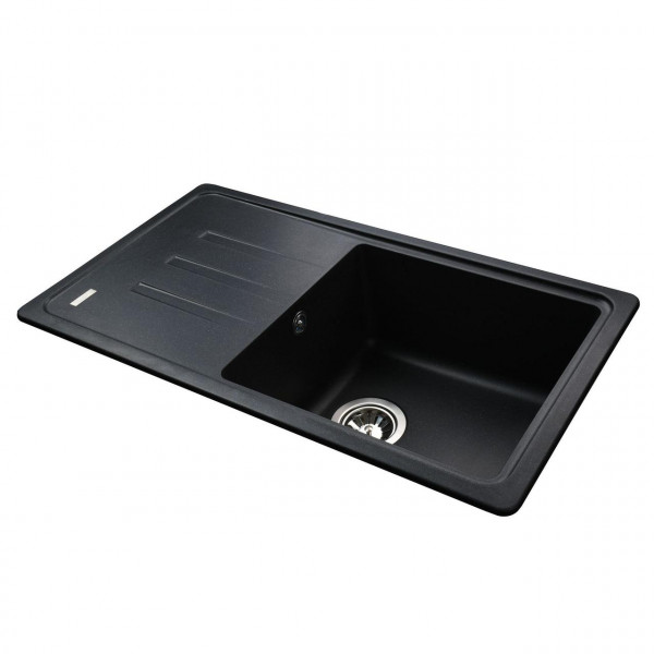 Гранітна мийка Globus Lux LUGANO чорний металiк 780х435мм-А0001 (000021513)