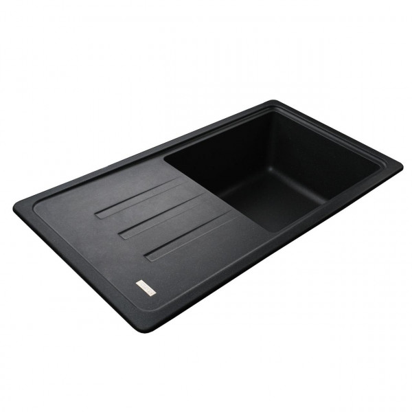 Гранітна мийка Globus Lux LUGANO чорний металiк 780х435мм-А0001 (000021513)