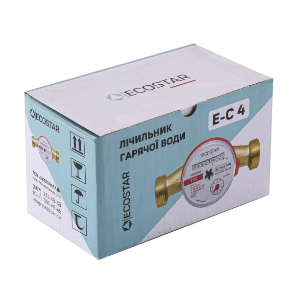 Счетчик горячей воды ECOSTAR DN20 3/4″ без штуцера L110 E-C 4,0 (000021865)